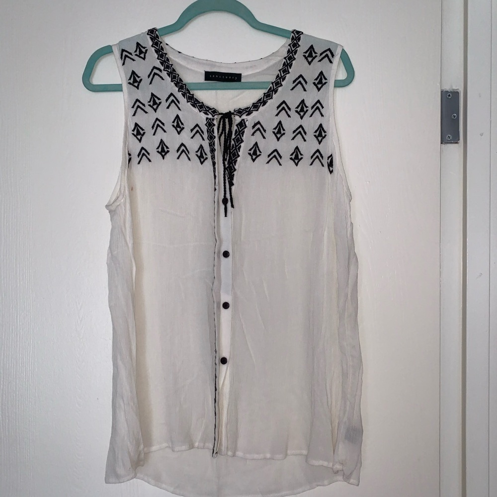 Embroidered tank top